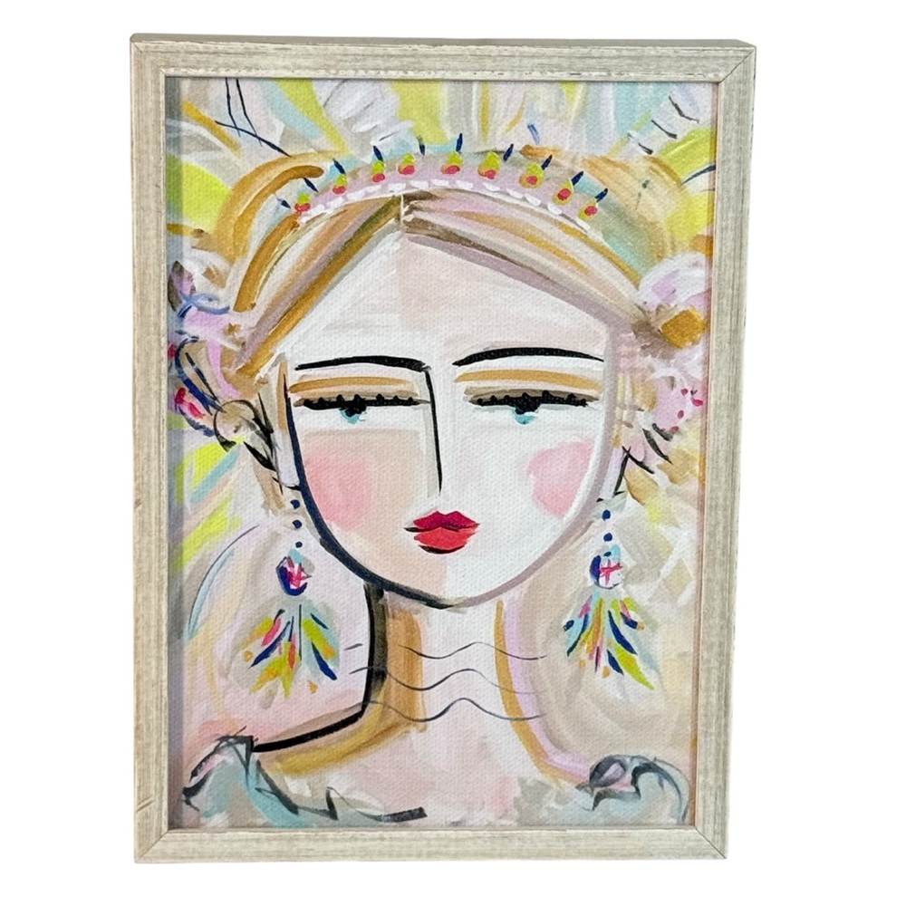 MAREN DEVINE “She Is Fierce” 5 x 7 Framed Canvas